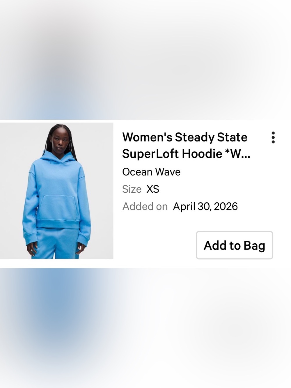 Lululemon Steady State SuperLoft HoodieSz XS
